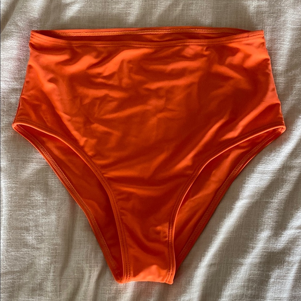 Orange High-Waisted Bikini Bottom